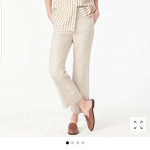 J.Crew Hayden kickout crop pant in Flax